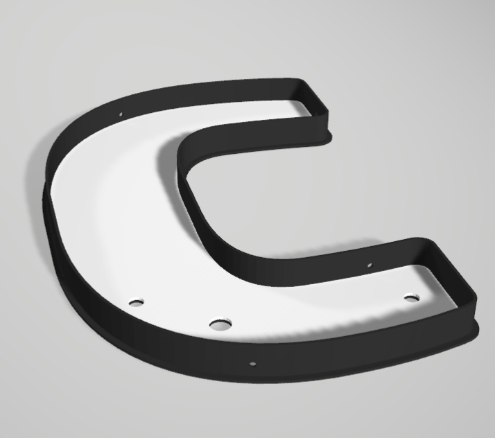 3D-Buchstabe C – Back Frame Profil